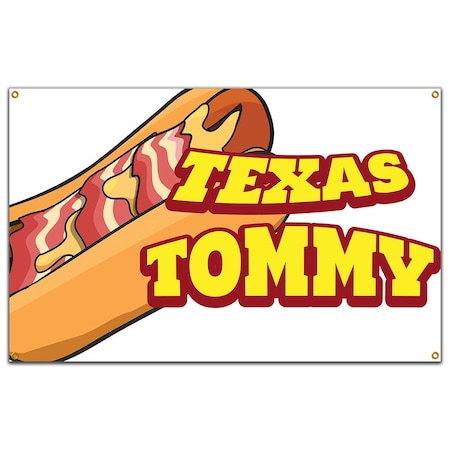 Texas Tommy Banner Concession Stand Food Truck Single Sided